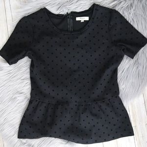 Black Polka Dot Madewell Top
